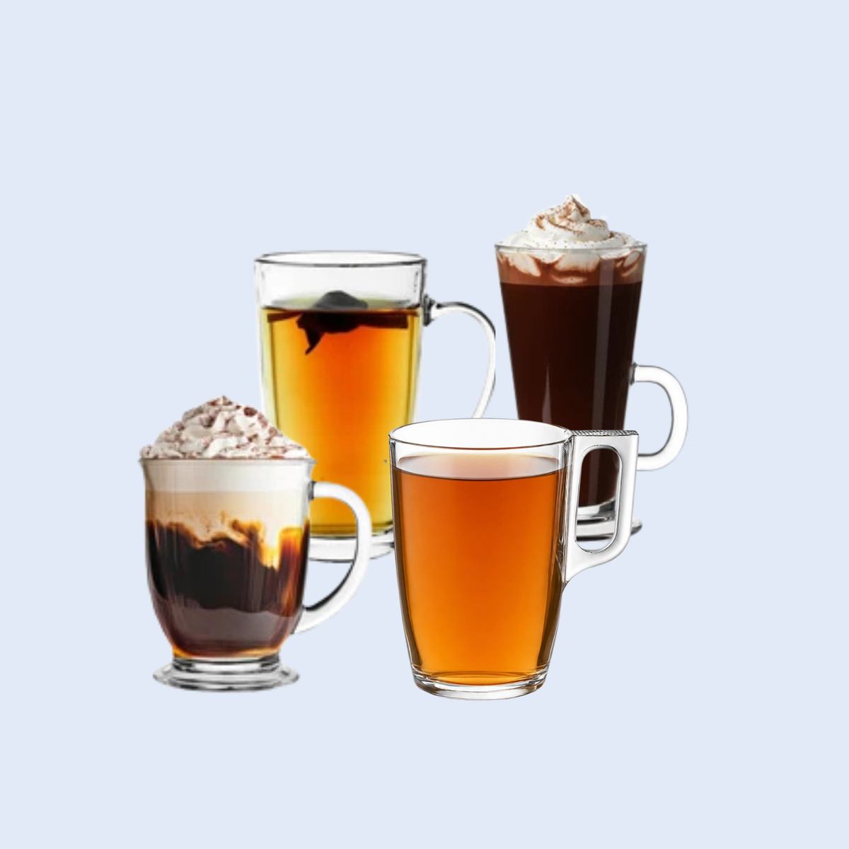 Theeglazen en koffieglazen