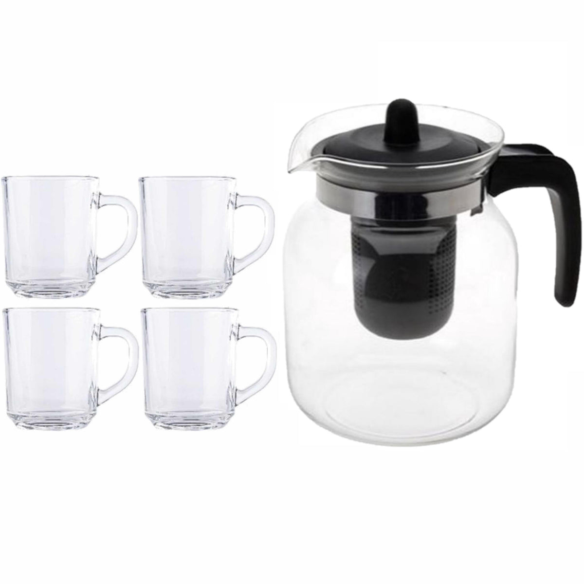 glazen-theepot-zwart-met-filter-van-15-liter-met-6x-stuks-theeglazen-kopenhagen-van-250-ml_10264003-1