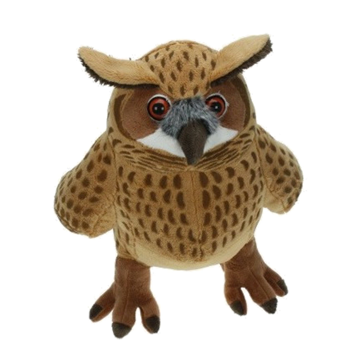 Plush brown eagle owl toy 36 cm