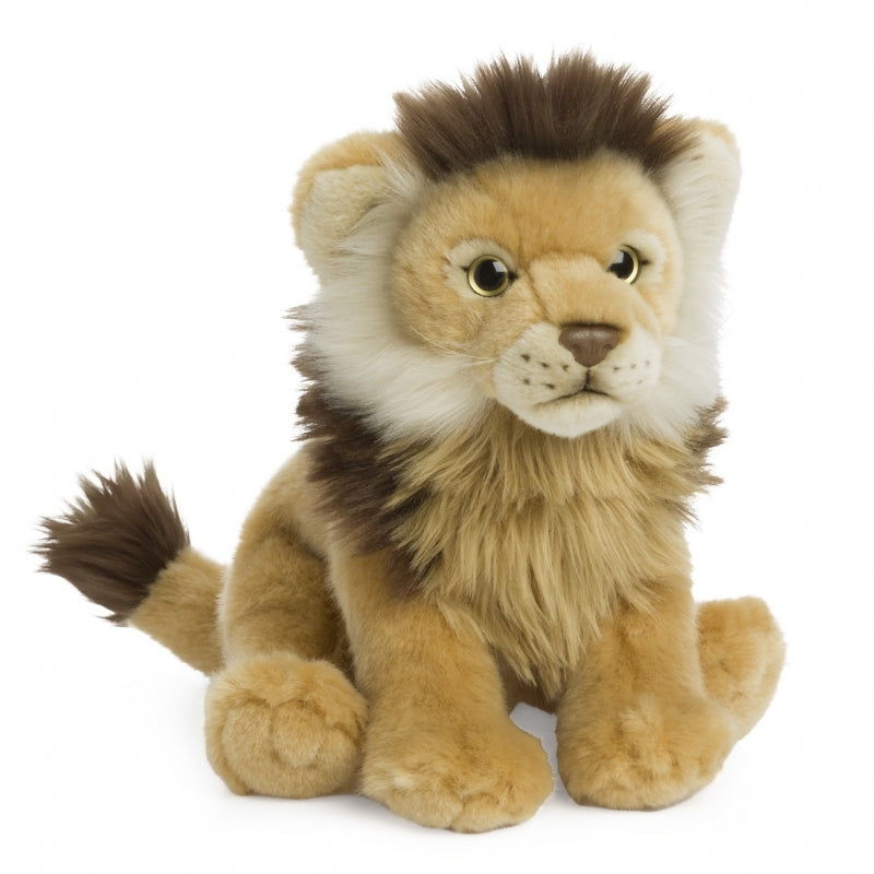 WNF Pluche Leeuw Knuffel  - 23 cm - zittend - leeuwen knuffels - Wereld Natuur Fonds
