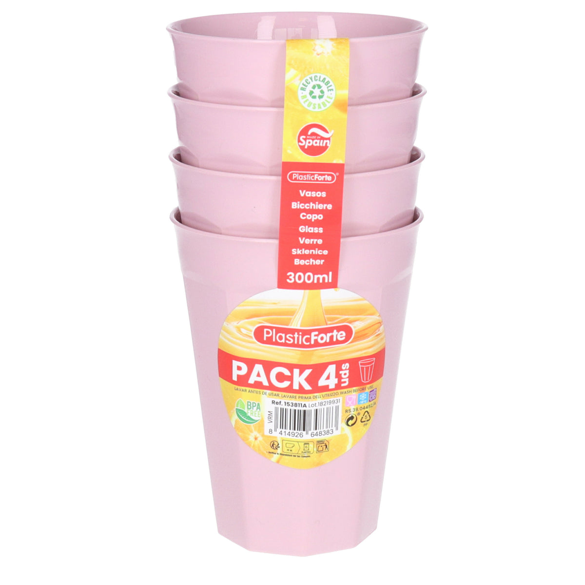 verjaardag-kinder-camping-drink-bekers-4x-stuks-300-ml-roze-kunststof-onbreekbaar_10457007-5