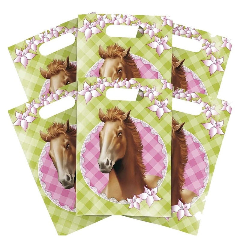 paarden-themafeestje-feestzakjes-uitdeelzakjes-6x-stuks-plastic-knderfeestje-snoepzakjes_10173009