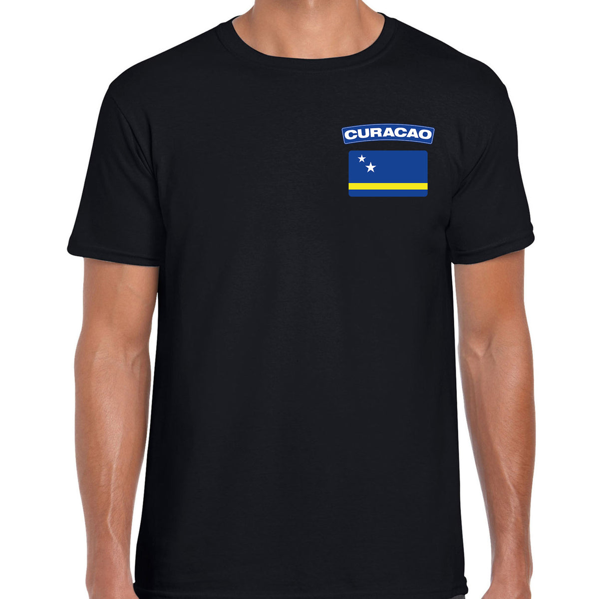 curacao-thema-tshirt-met-vlag-op-borst-zwart-voor-heren-landen-shirt-supporters_10312014-2
