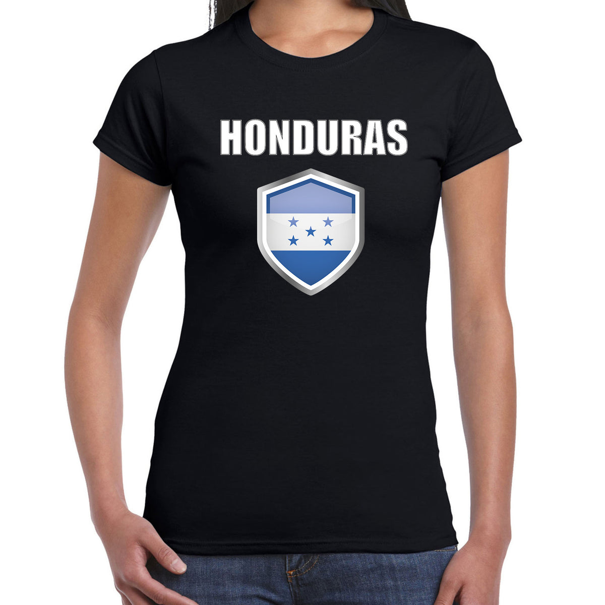 honduras-landen-supporter-tshirt-met-hondurese-vlag-schild-zwart-dames_10233014