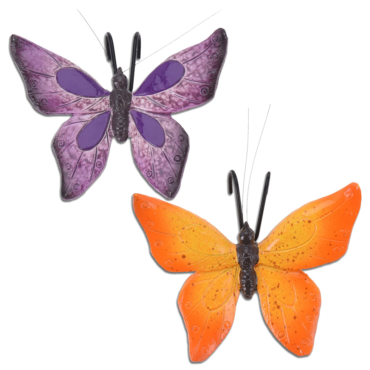 tuindecoratie-bloempothangers-vlinder-set-2x-paars-oranje-kunststeen-13-x-10-cm_10392019