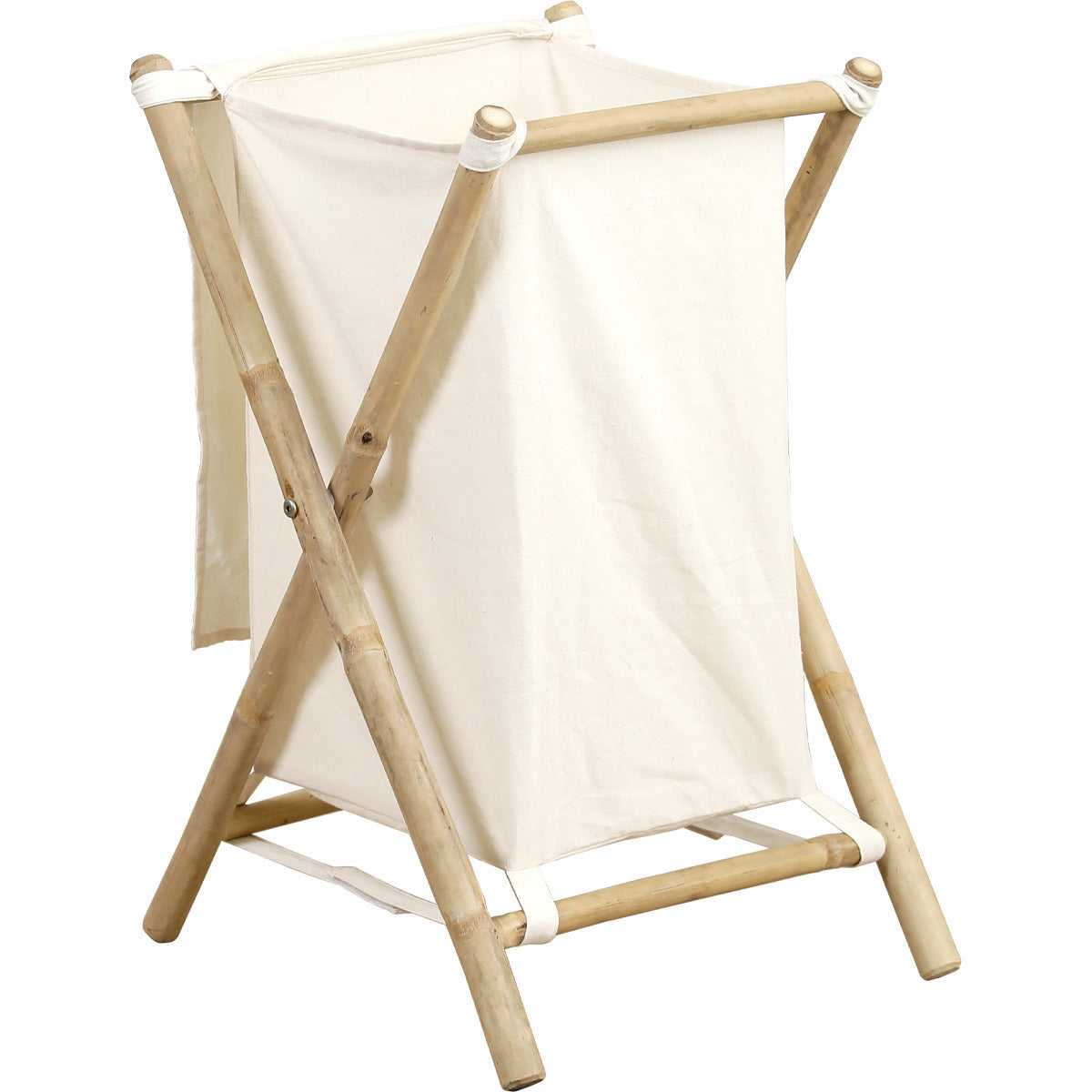 tendance-wasmand-met-1-compartiment-bamboe-hout-canvas-wit-inklapbaar_10469019