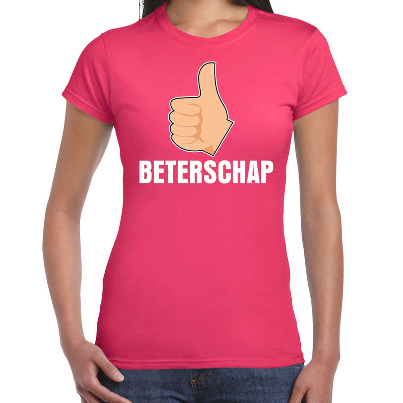 beterschap-duim-omhoog-cadeau-shirt-roze-voor-dames_10191033