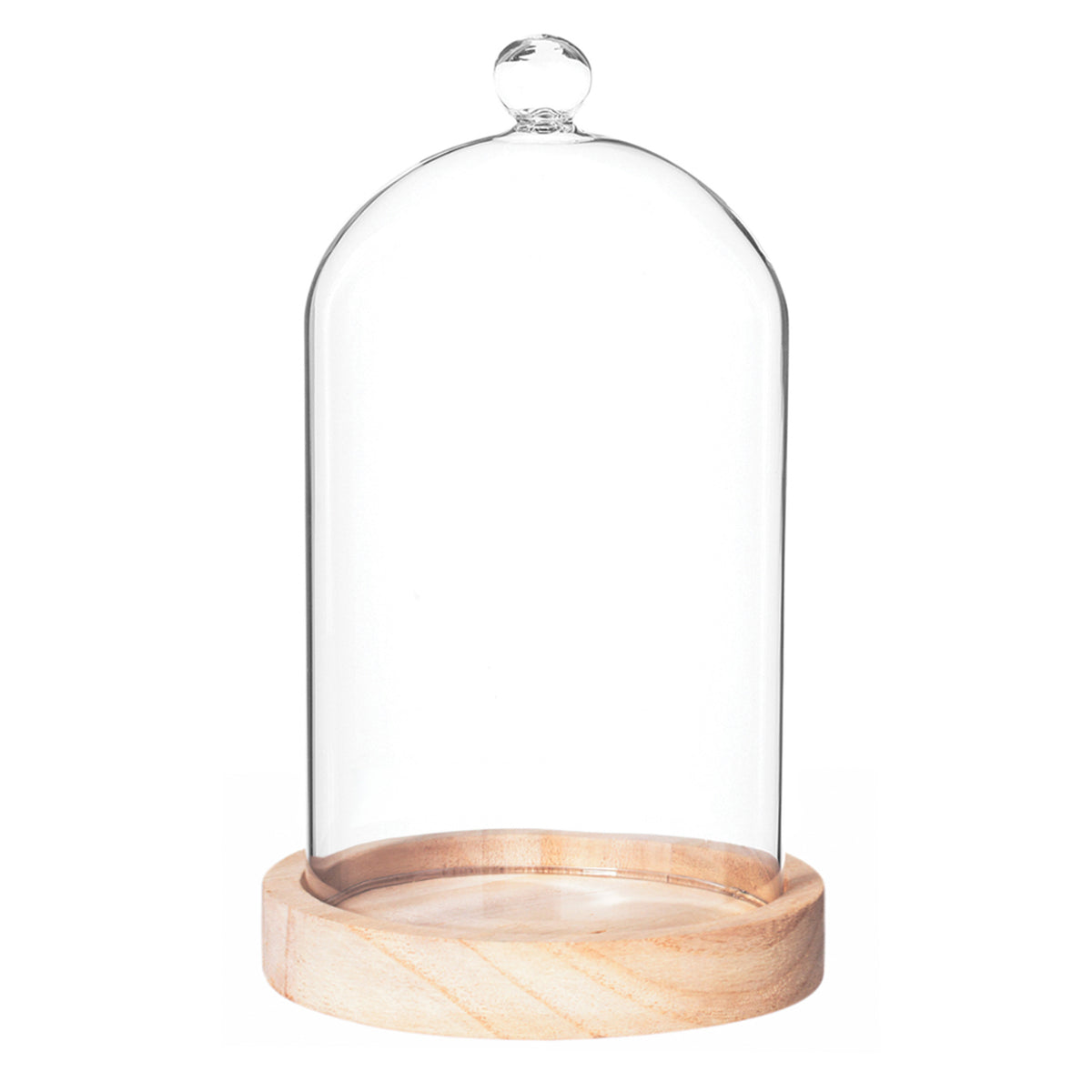 home-decoratie-glazen-stolp-op-houten-plateau-glas-lichtbruin-d12-x-h19-cm_10387037