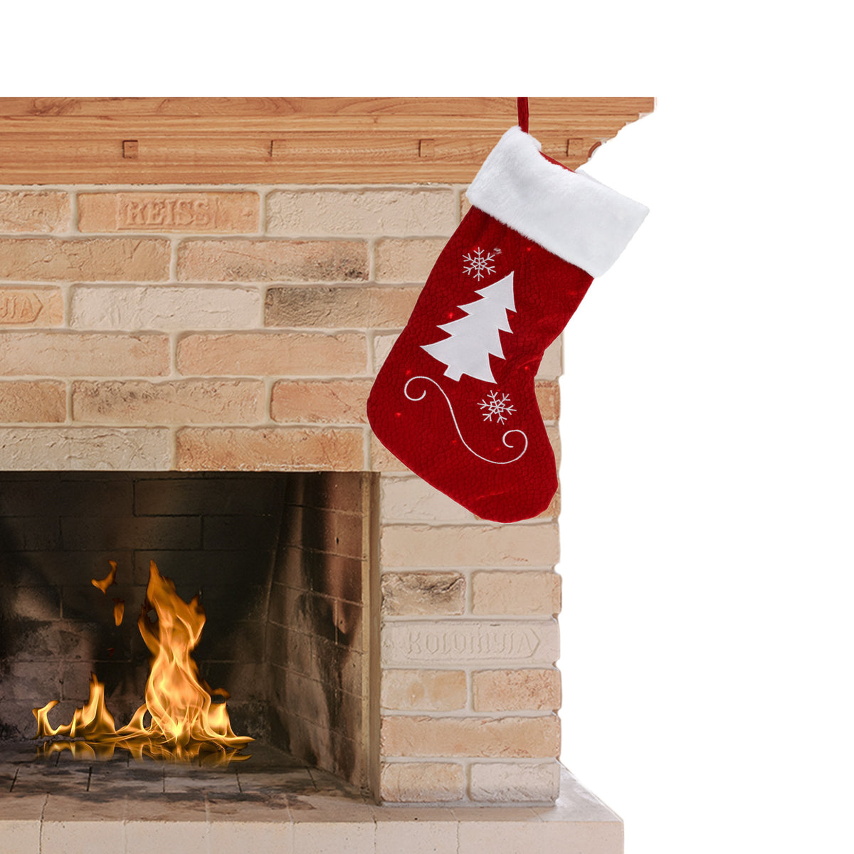 decoratie-kerstsok-kerstboom-print-met-verlichting-h41-cm_10383038-4