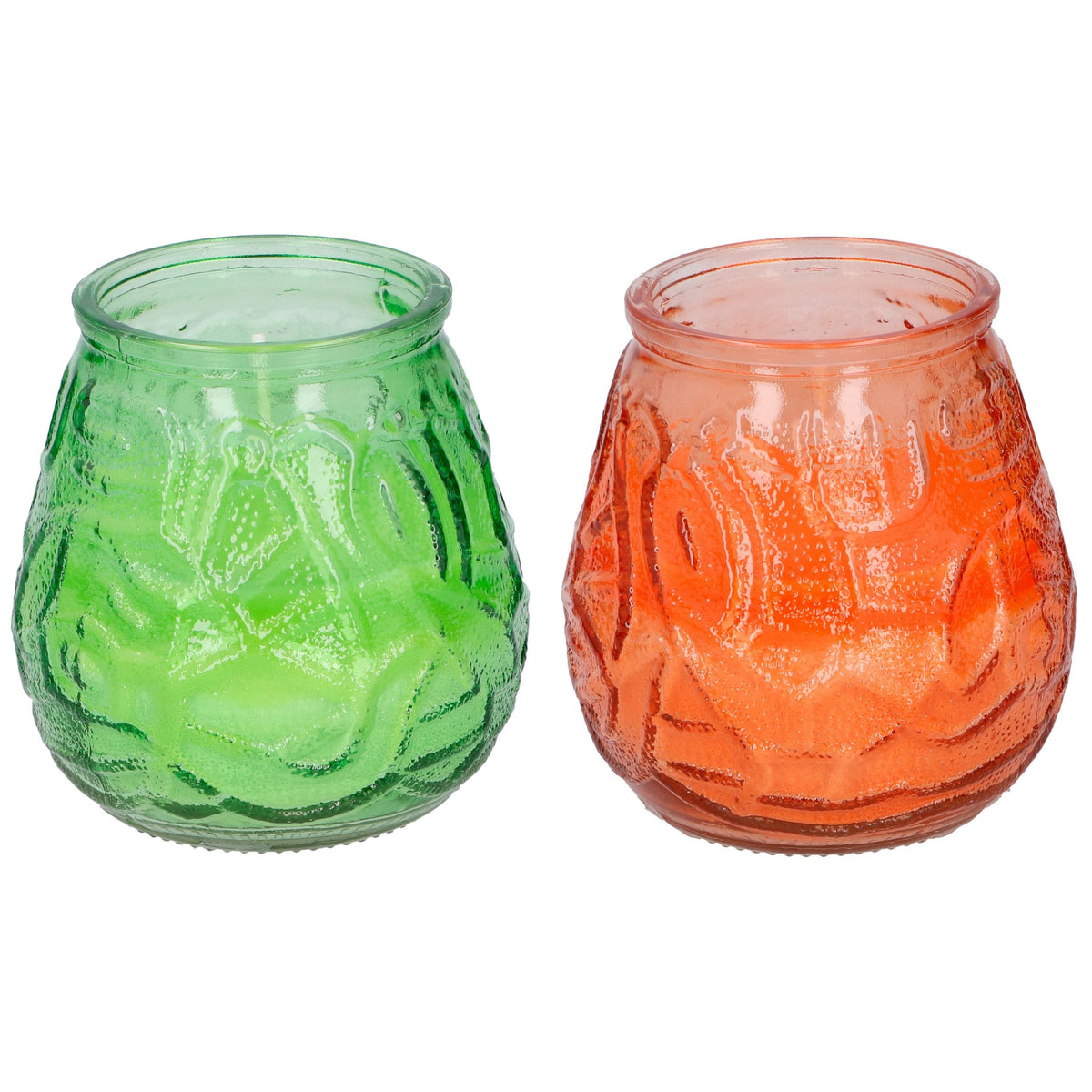 arti-casa-4x-stuks-citronella-lowboy-tafelkaarsen-10-cm-oranje-en-groen-glas_10358039