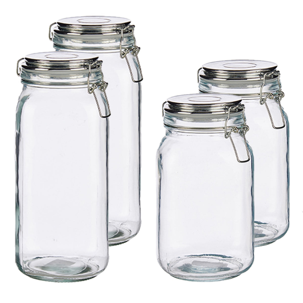 set-van-4x-stuks-luxe-keuken-voorraadpotten-met-klepdeksel-zilver-1500-ml-en-2100-ml_10353041