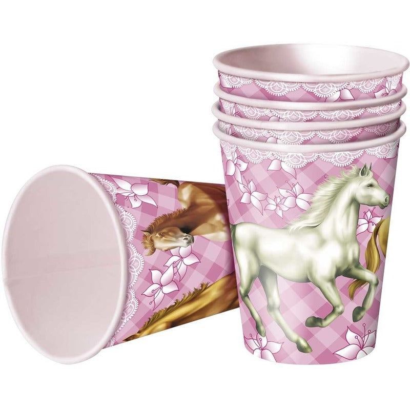 bekertjes-paarden-thema-8x-st-250-ml-karton-feestbekertjes-kinderfeestje_10173044
