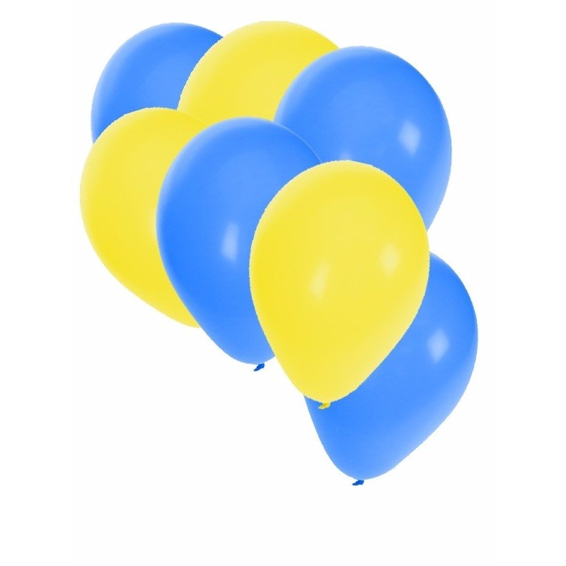 shoppartners-ballonnen-30x-geel-en-blauw-27-cm_10007048-1