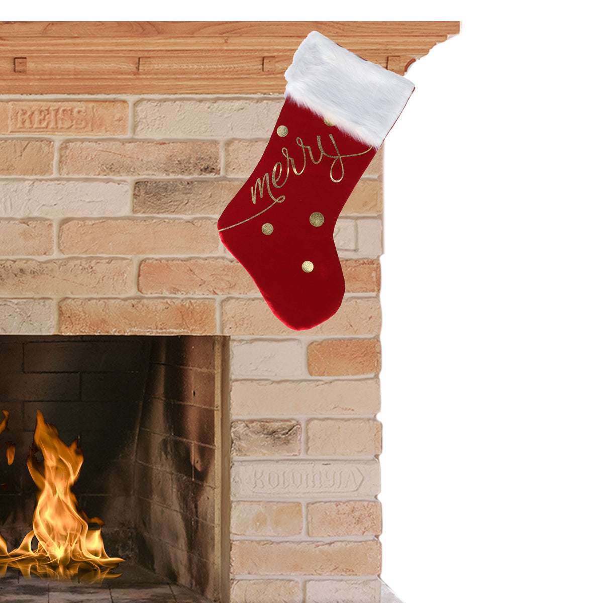 decoratie-kerstsok-rood-goud-b27-x-h46-cm-polyester-merry_10436059