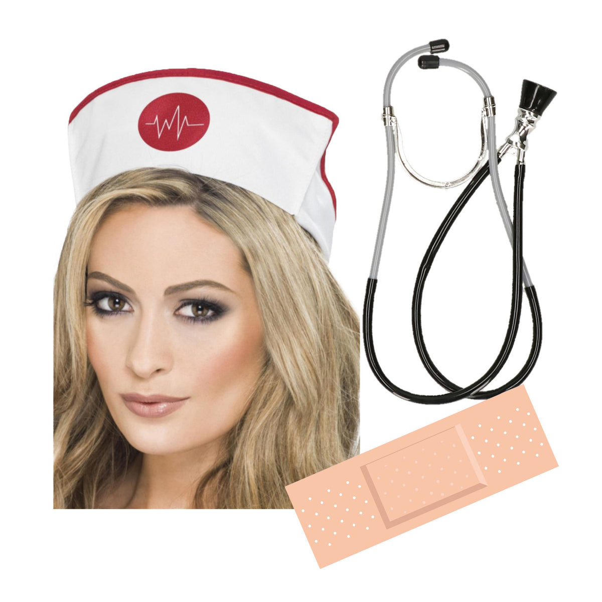 verpleegster-zuster-ziekenhuis-verkleed-accessoires-3delig-stethoscoop-fun-pleisters-kapje_10422063
