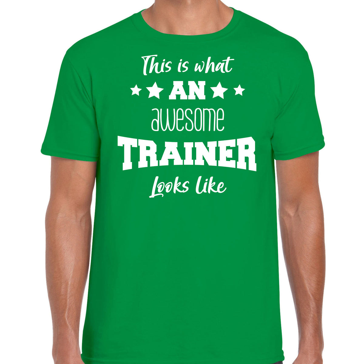 cadeau-tshirt-voor-heren-awesome-trainer-trainers-bedankje-groen_10412078
