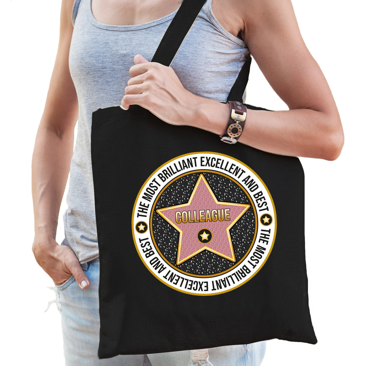 cadeau-tas-voor-colleague-collega-zwart-katoen-42-x-38-cm-bedankje-verjaardag_10418079