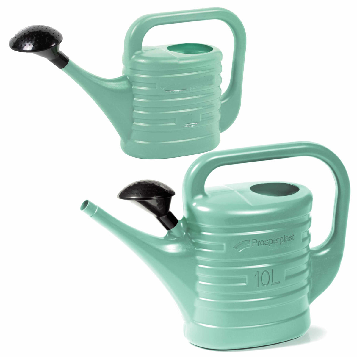 2x-stuks-kunststof-tuin-gieters-5-en-10-liter-mintgroen_10267089