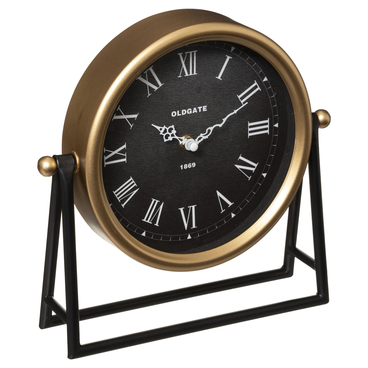 tafelklok-roma-goud-zwart-h26-cm-dia-klok-21-cm-glas-metaal-op-standaard_10391095-1
