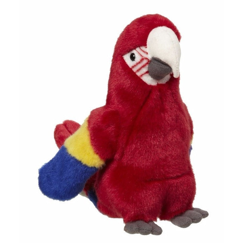 Nature Planet plush parrot cuddly toy - red - 26 cm - birds - animals