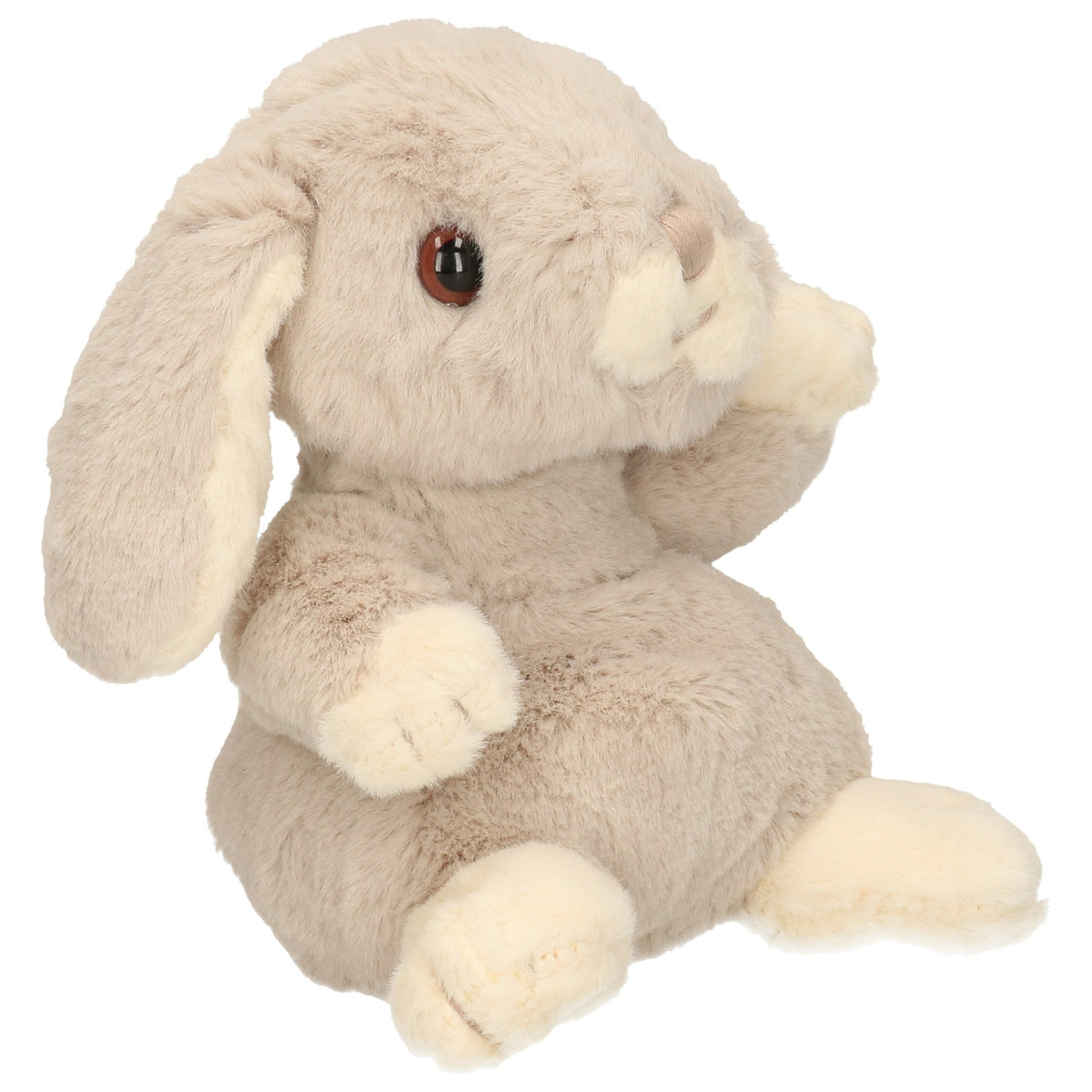 bukowski-pluche-konijn-knuffeldier-lichtgrijs-zittend-15-cm-luxe-knuffels_10402112-2