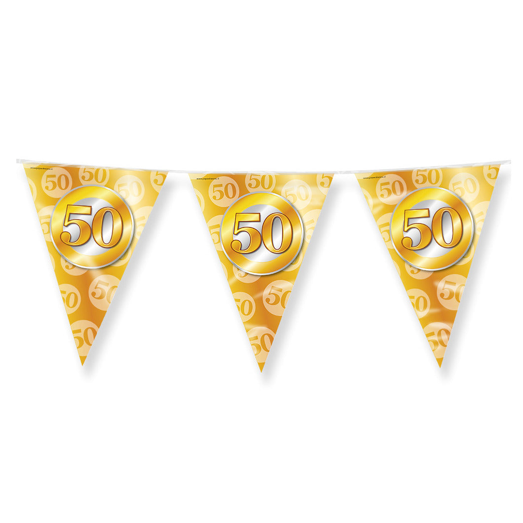 paperdream-jubileum-vlaggetjes-50-jaar-getrouwd-feestversiering-10-mtr-dubbelzijdig_10391115