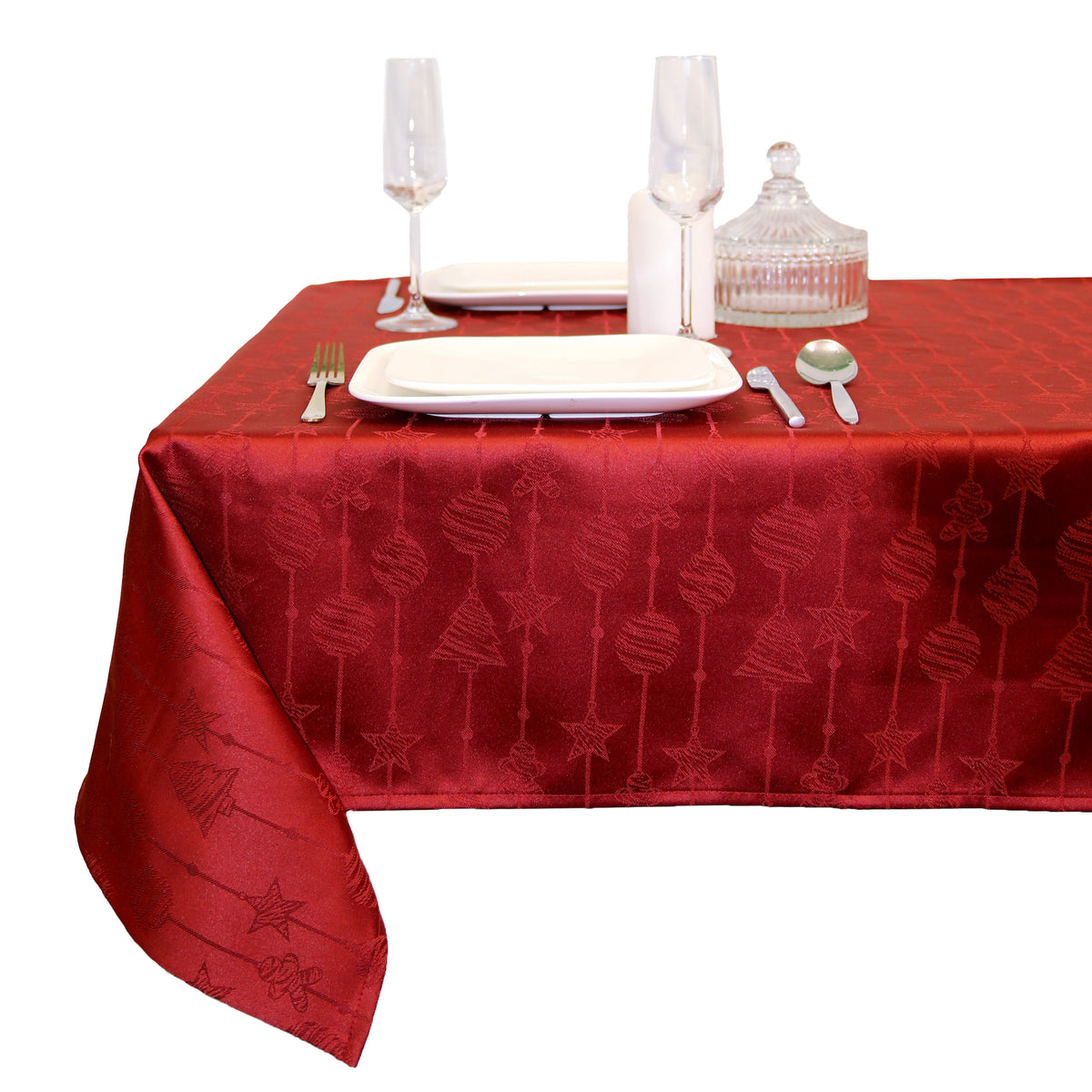 unique-living-kerst-tafellaken-tafelkleed-rood-145-x-200-cm-polyester-rechthoekig_10439116