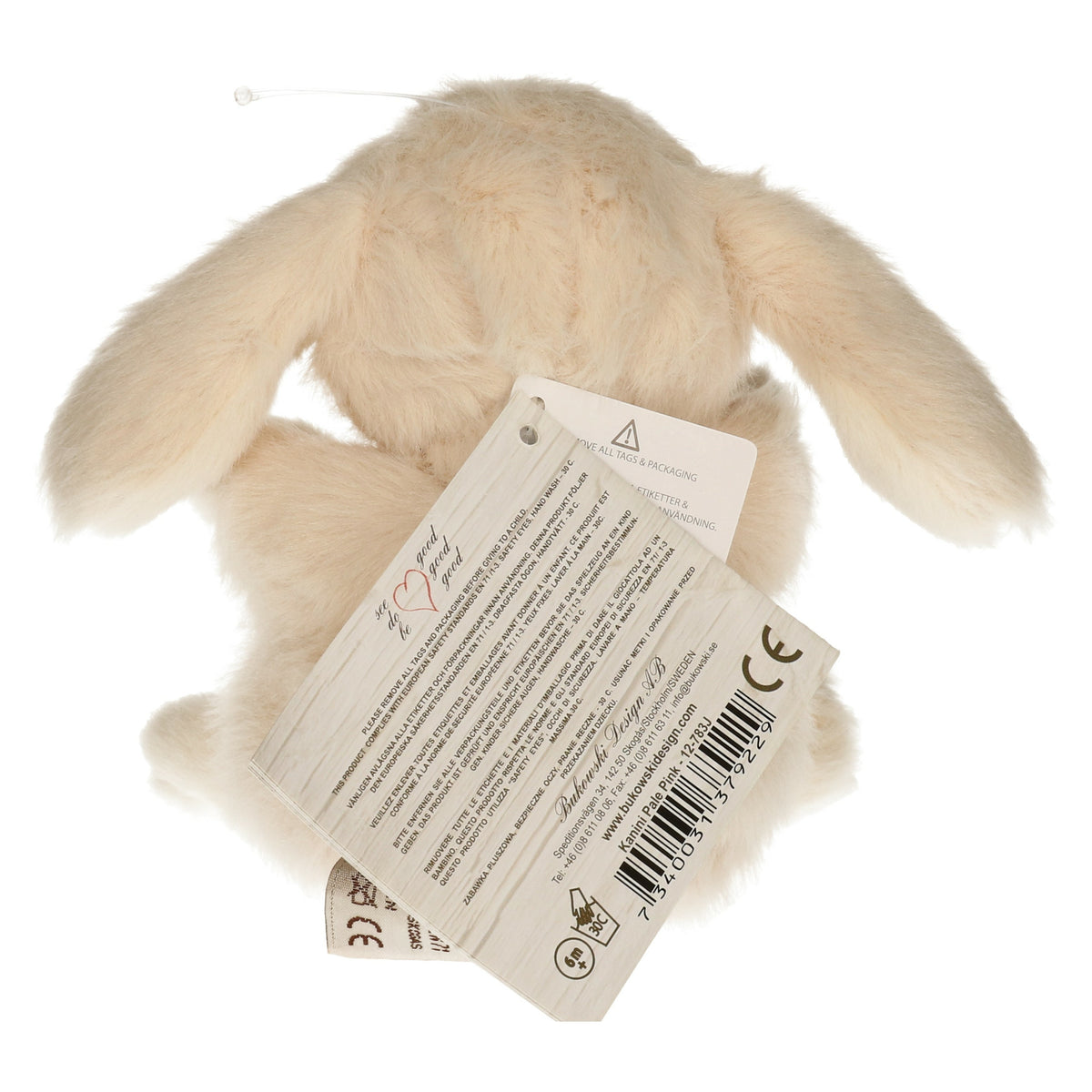 bukowski-pluche-konijn-knuffeldier-beige-zittend-15-cm-luxe-knuffels_10402119-3