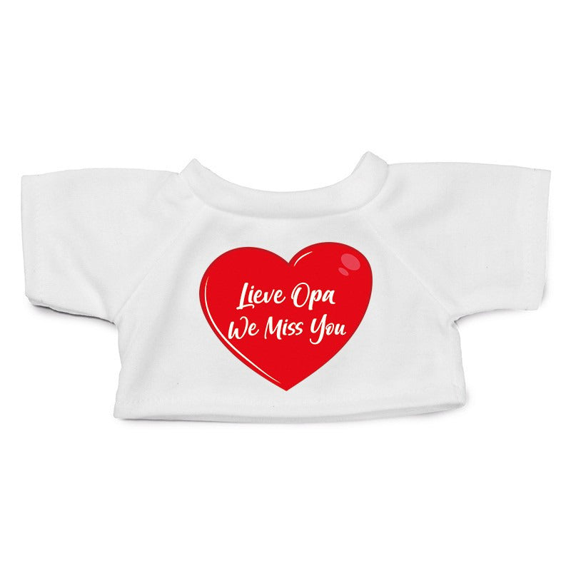 Dear grandpa we miss you t-shirt white M for Clothies teddy bear