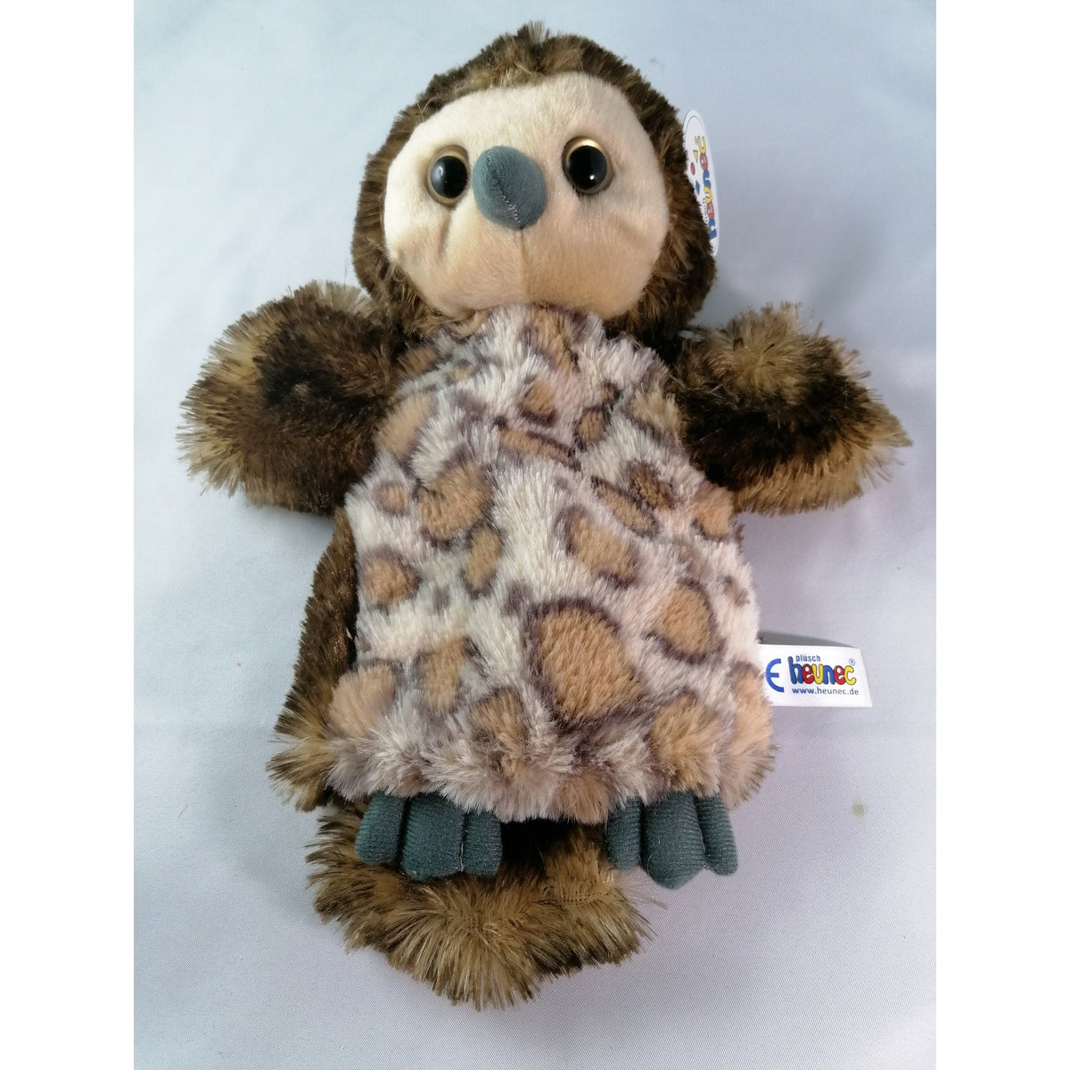 Plush brown owl hand puppet cuddly toy 31 cm