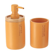 tendance-badkamer-accessoires-set-2delig-polyresin-bamboe-oranje-robuust-matte-coating_10449149