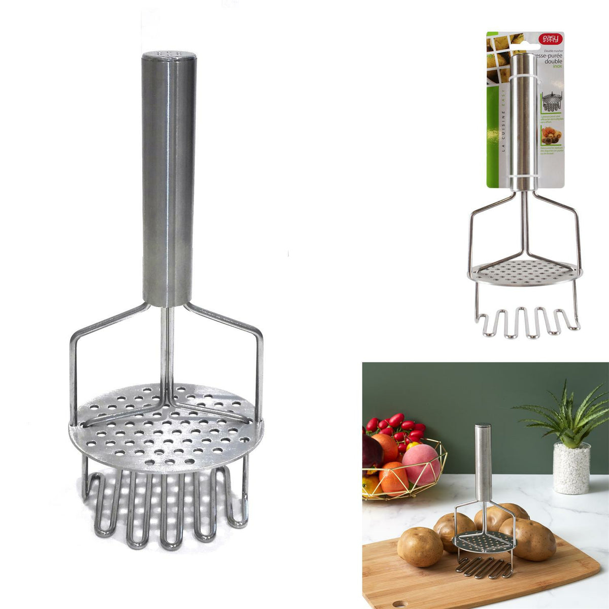 aardappelstamper-pureestamper-dubbele-tool-zilver-rvs-metaal-keuken-gerei-25-cm_10470154-2