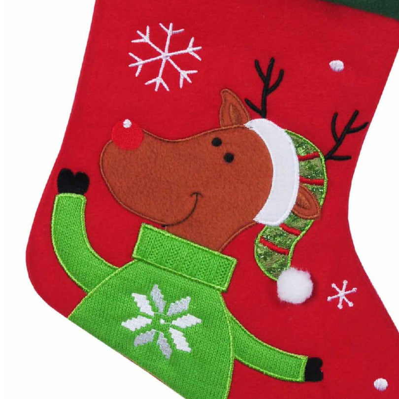 decoratie-kerstsok-rood-met-rendier-h45-cm-polyester_10387158-2