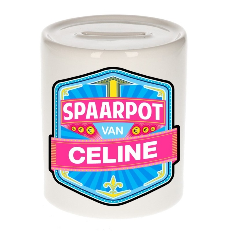 kinder-spaarpot-met-naam-celine-keramiek-met-dop-wit-sparen-spaargeld-van-celine_10113159