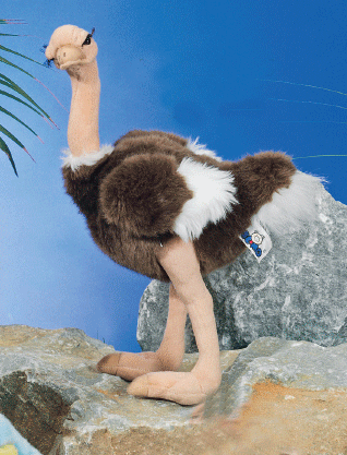 Ostrich cuddly toy - plush toys - 30 cm - running bird - Ostriches