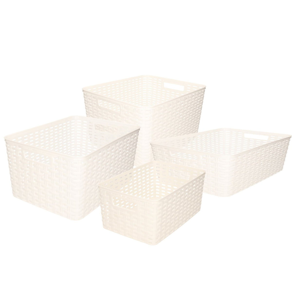 opbergboxen--opbergmandjes-set-4x-stuks-rotan-kunststof-wit-met-inhoud-10-12-18-28-liter_10342161