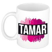 tamar-naam-cadeau-koffie-mok-beker-met-roze-verfstrepen-cadeau-collega-moederdag_10302164