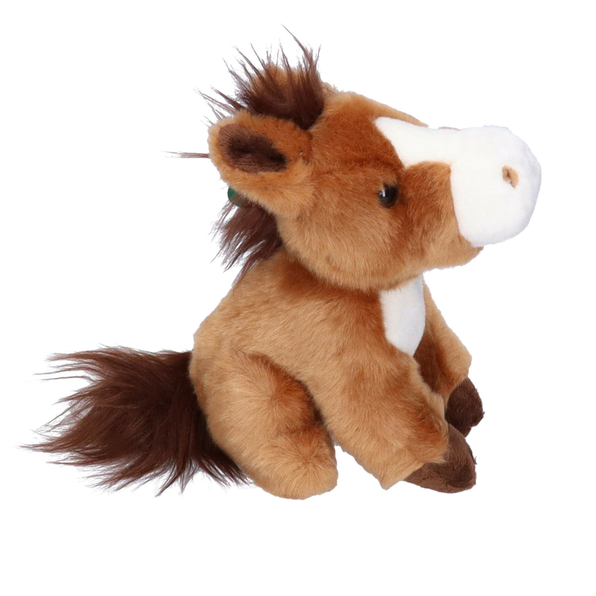 Pony/paard pluche knuffeldier - 18 cm - bruin - boerderijdieren knuffels
