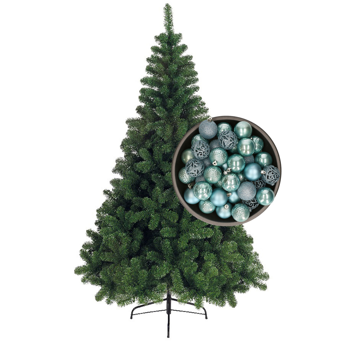 bellatio-decorations-kunst-kerstboom-240-cm-met-kerstballen-ijsblauw_10368171