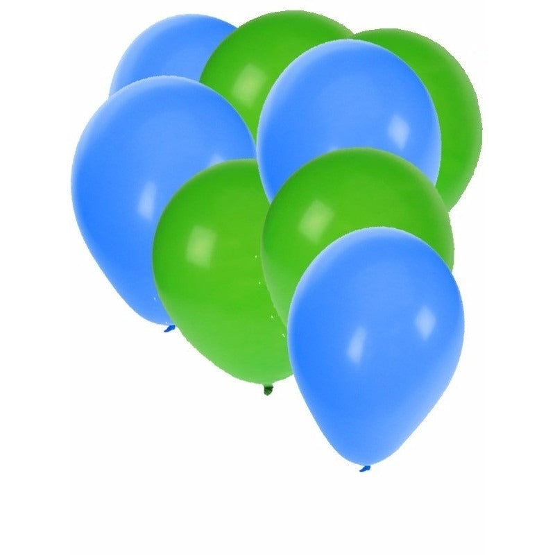 50x-ballonnen-27-cm--groen--blauwe-versiering_10118180-1