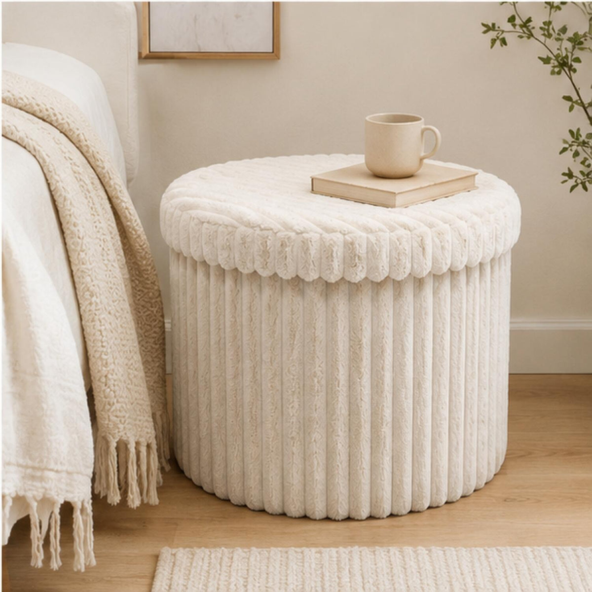 home-styling-poef-beige-52-x-32-cm-mdf-polyester-hocker-box-opvouwbaar_10503191-4