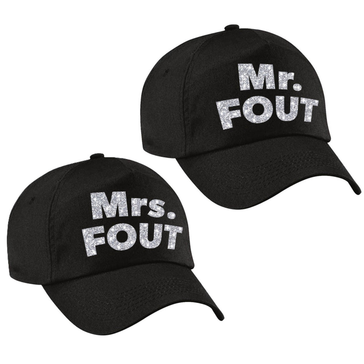 mr-en-mrs-fout-petjes--baseballcaps-zwart-met-zilver-dames-en-heren_10462199