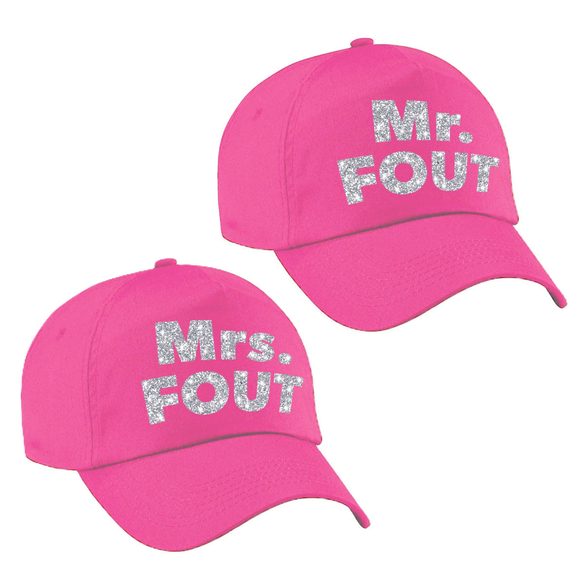 mr-en-mrs-fout-petjes--baseballcaps-roze-met-zilver-dames-en-heren_10462200