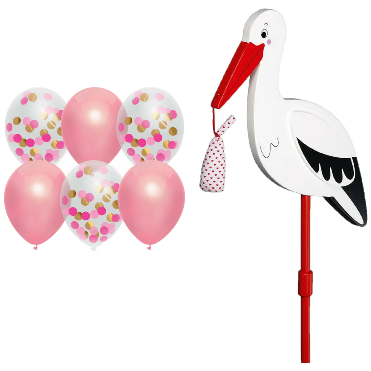 geboorte-versiering-meisje-ooievaar-geboorte-bord-77-cm-hoog-6x-roze-ballonnen_10399203