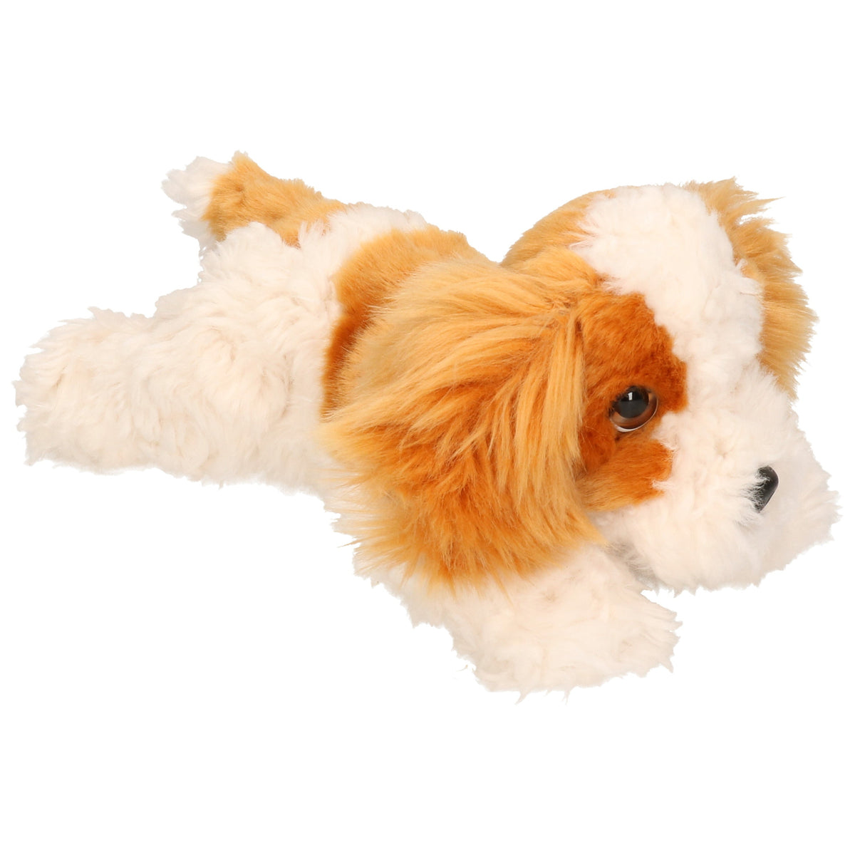 Pluche creme/roodbruine King Charles Spaniel puppy honden knuffel 25 cm