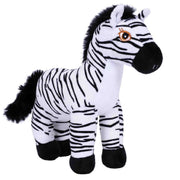 knuffeldier-zebra-zaza-zachte-pluche-stof-wilde-dieren-knuffels-wit-zwart-26-cm_10430218