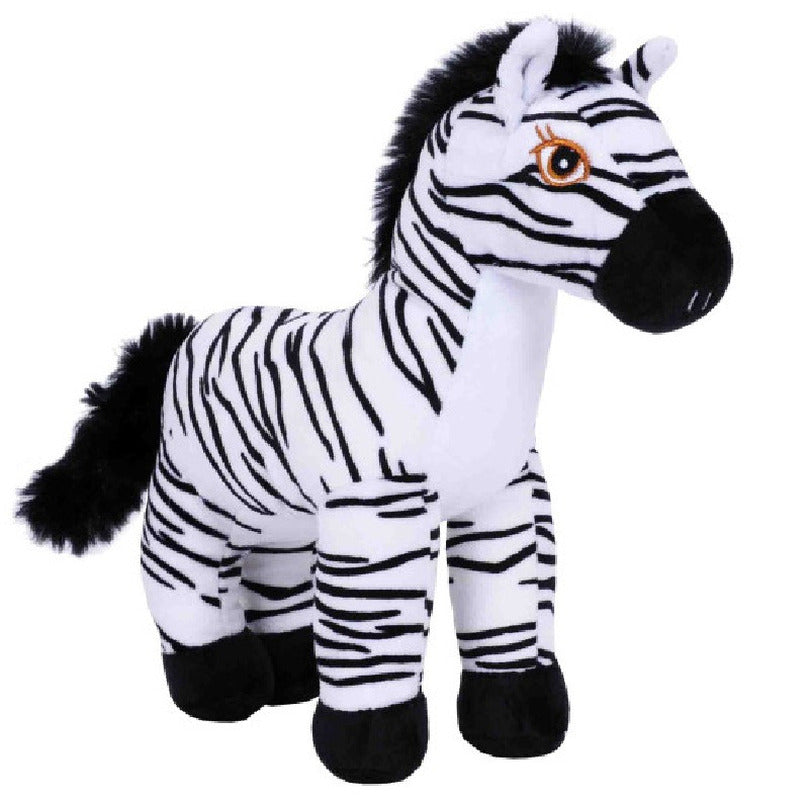 knuffeldier-zebra-zaza-zachte-pluche-stof-wilde-dieren-knuffels-wit-zwart-26-cm_10430218