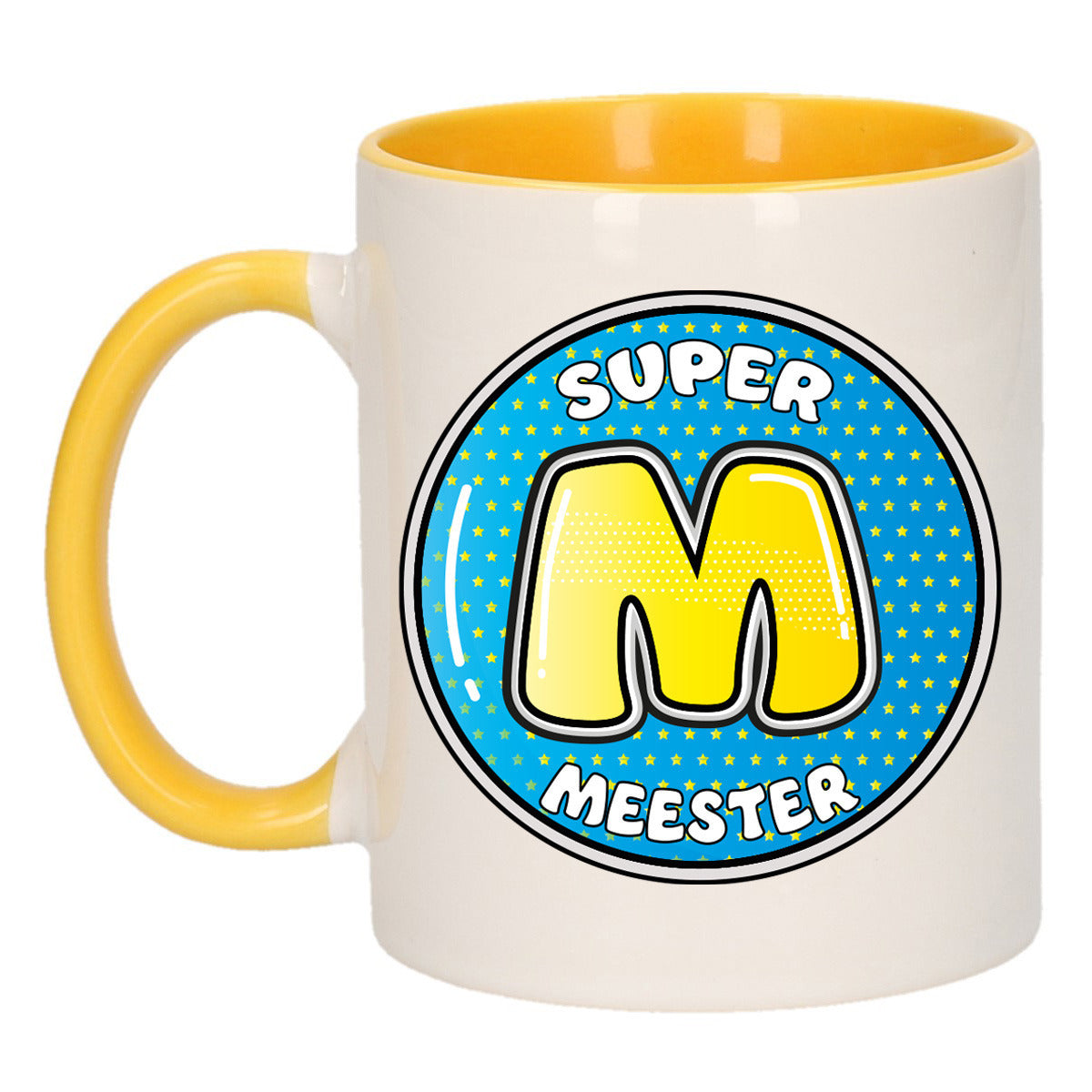 cadeau-koffie-thee-mok-voor-meester-geel-button-super-meester-keramiek-meesterdag_10433224