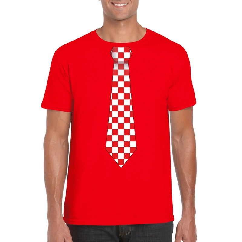 rood-tshirt-met-geblokte-brabant-stropdas-voor-heren_10133238