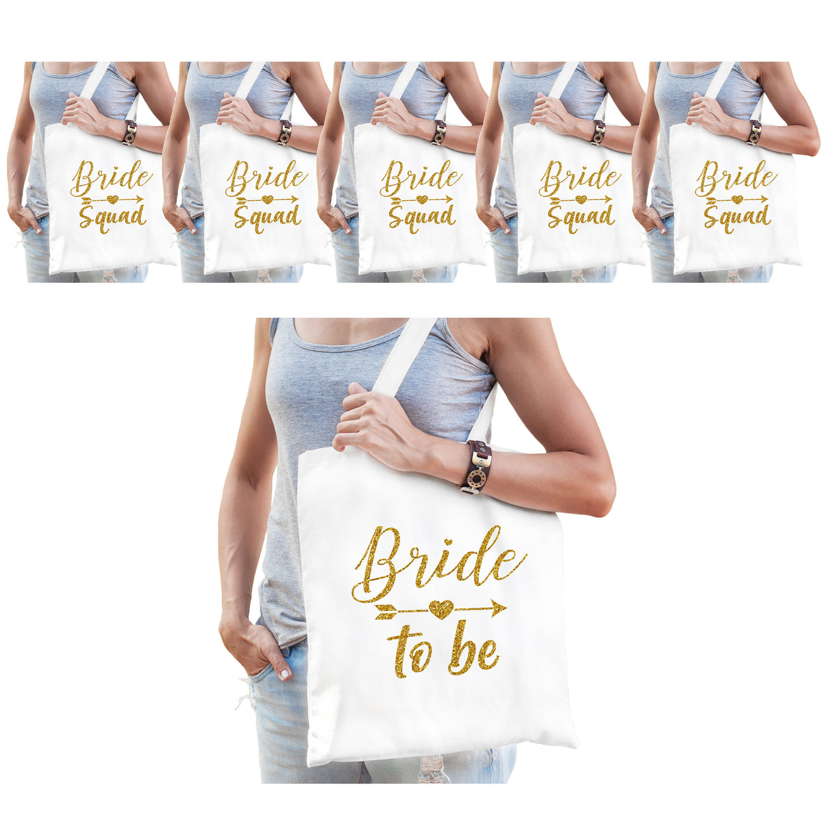 vrijgezellenfeest-dames-tasjes-goodiebag-pakket-1x-bride-to-be-wit-7x-bride-squad-wit_10300248
